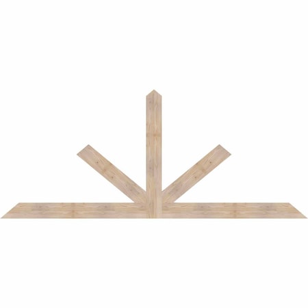 Ekena Millwork Saratoga Smooth Timber Gable Bracket, Douglas Fir, 108"W x 45"H x 1 1/2"D x 5 1/2"F, 10/12 Pitch GBW108X45X0206SAR00SDF